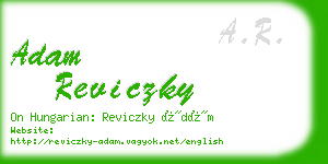 adam reviczky business card